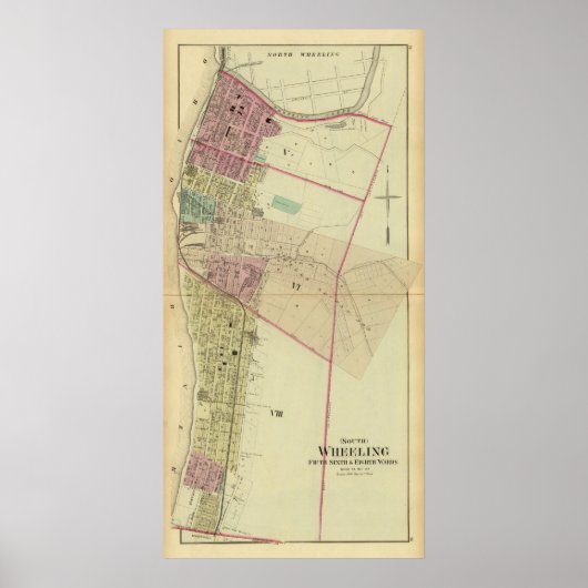 South Wheeling, vijfde, zesde en achtste richting Poster (Voorkant)