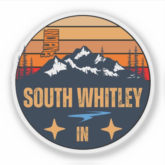 South Whitley, Indiana Sticker (Voorkant)