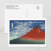 South Wind, Clear Sky by Hokusai Briefkaart (Voorkant / Achterkant)
