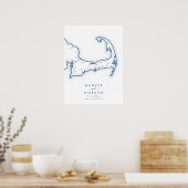 South Yarmouth Wedding Modern Guest Book Poster (Keuken)