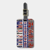 South Zeeen Samoa Batik Bagagelabel (Voorkant verticaal)