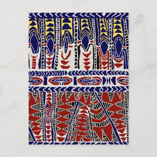 South Zeeen Samoa Batik Briefkaart (Voorkant)
