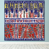 South Zeeen Samoa Batik Canvas Afdruk (Insitu (Houten vloer))