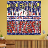South Zeeen Samoa Batik Canvas Afdruk (Insitu (Woonkamer))