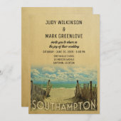 Southampton Beach Vintage Weddenschap Kaart (Voorkant / Achterkant)
