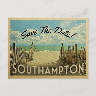 Southampton bespaart de  datum van de strand aankondigingskaart