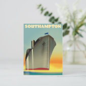 Southampton cruisevaartposter briefkaart (Staand voorkant)