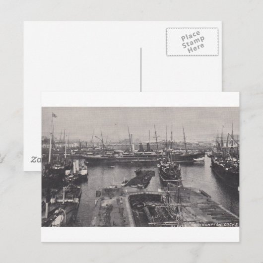 Southampton Docks 1905 Briefkaart (Voorkant / Achterkant)