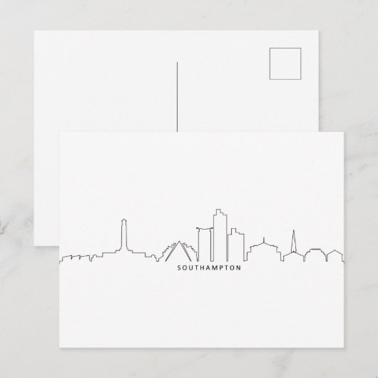SOUTHAMPTON England City Skyline Silhouette Briefkaart (Voorkant / Achterkant)