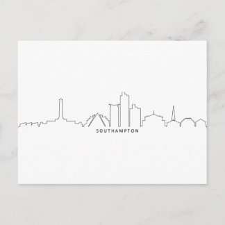 SOUTHAMPTON England City Skyline Silhouette Briefkaart