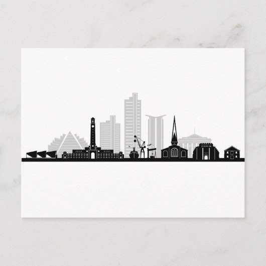 SOUTHAMPTON England fußball City Skyline Silhouett Briefkaart (Voorkant)