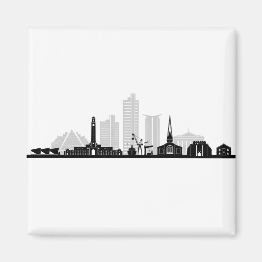 SOUTHAMPTON England fußball City Skyline Silhouett Magneet (Voorkant)