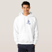 Southampton England, White and Blue Maritime Style Hoodie (Voorkant volledig)