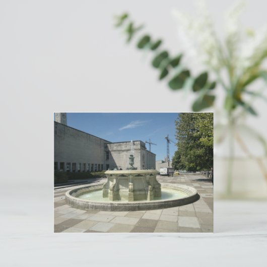 Southampton Library Fountain Briefkaart (Staand voorkant)