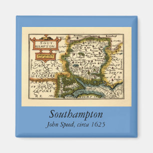 Southampton: Southamptonshire Hampshire County Map Magneet