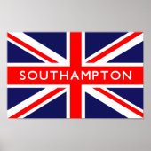 Southampton Vlag Poster (Voorkant)