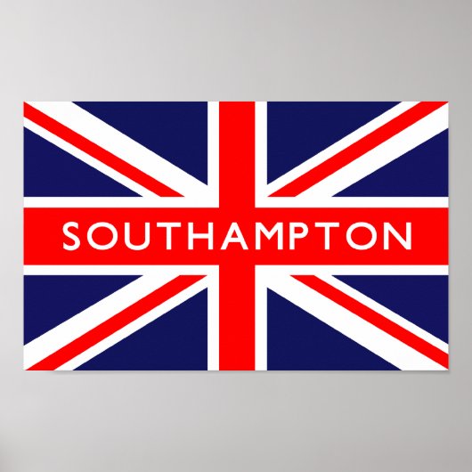 Southampton Vlag Poster (Voorkant)