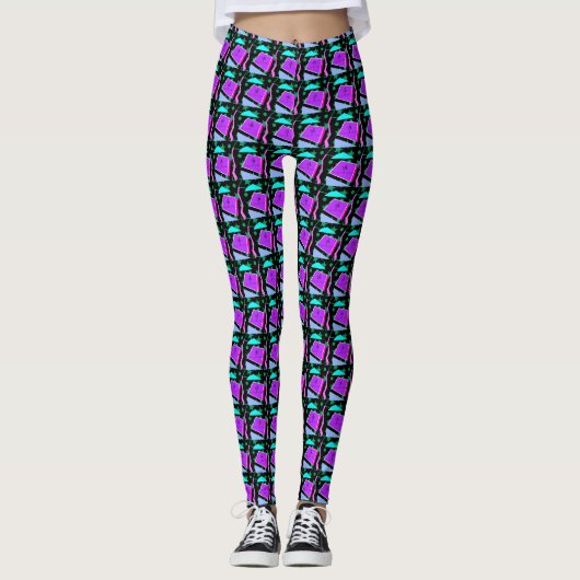 Southaven Throwback! Geometrische patronen 3 Leggings (Voorkant)