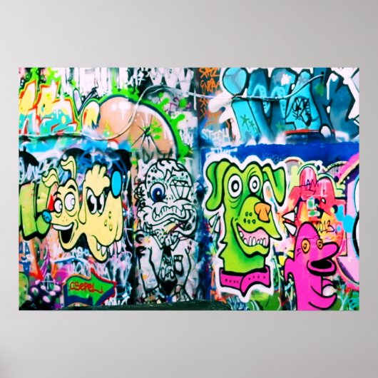 Southbank Graffiti - Poster Londen (Voorkant)