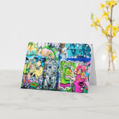 Southbank Graffiti - Wenskaart Londen Kaart (Gele Bloem)