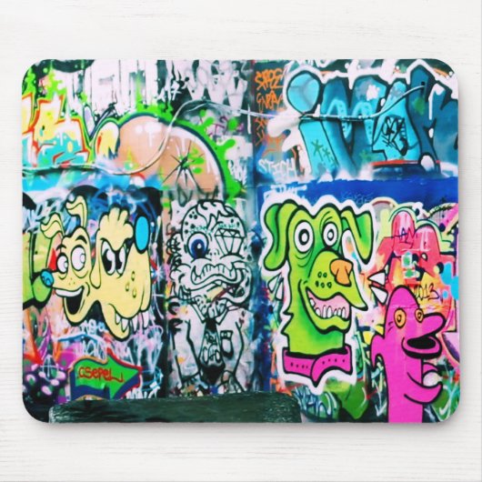 Southbank Skatepark Graffiti Mousepad Muismat (Voorkant)