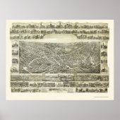 Southbridge, MA Panoramic Map - 1892 Poster (Voorkant)