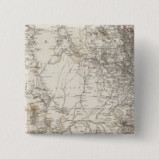 Southeast Australia Map Vierkante Button 5,1 Cm (Voorkant)