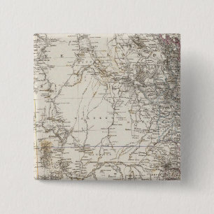 Southeast Australia Map Vierkante Button 5,1 Cm