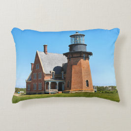 Southeast Lighthouse Block Island RI Accent Pillow Accent Kussen