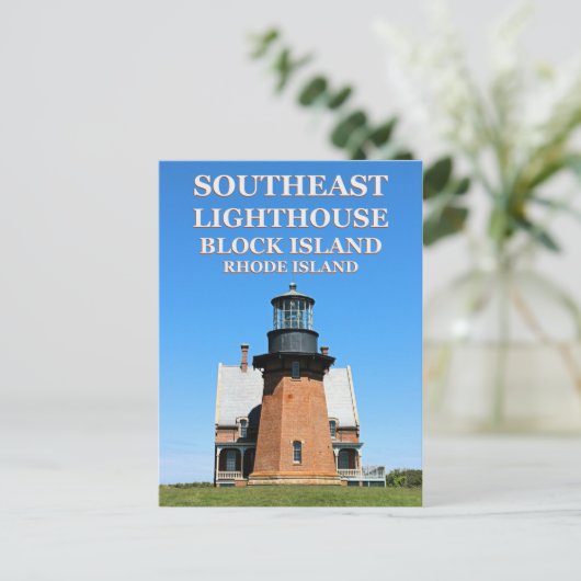 Southeast Lighthouse, Block Island, RI Briefkaart (Staand voorkant)