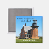 Southeast Lighthouse, Block Island RI Magnet (Voorkant / Achterkant)