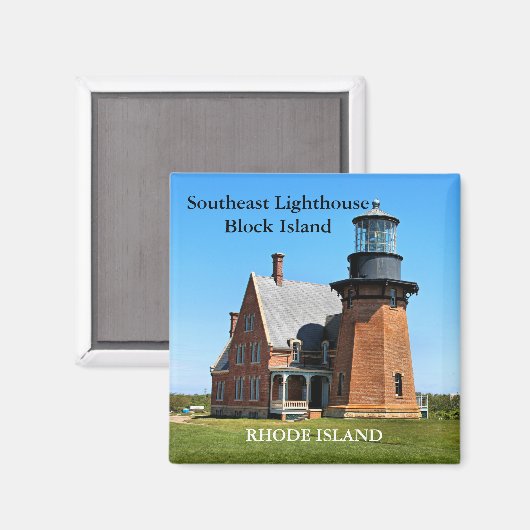 Southeast Lighthouse, Block Island RI Magnet (Voorkant / Achterkant)