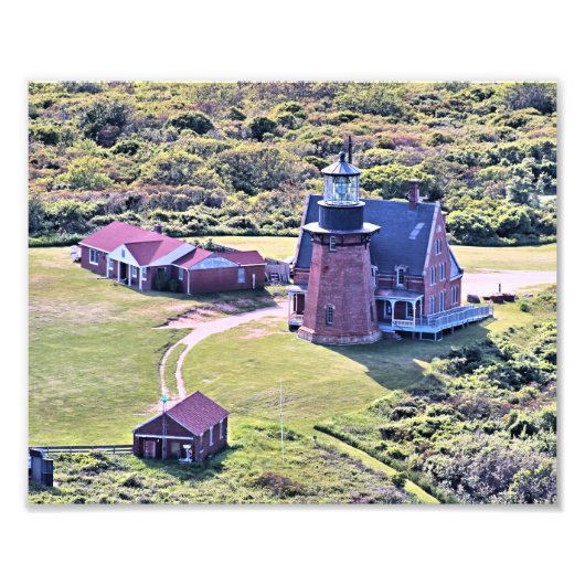 Southeast Lighthouse, Block Island RI Photo Print Foto Afdruk (Voorkant)
