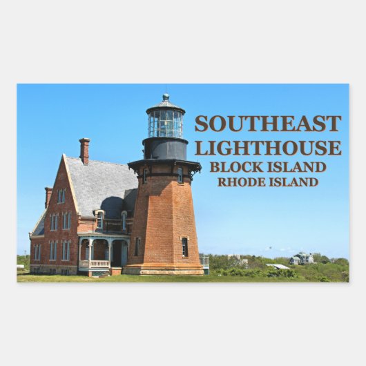 Southeast Lighthouse, Block Island RI Stickers (Voorkant)