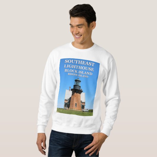 Southeast Lighthouse, Block Island RI Sweatshirt (Voorkant volledig)