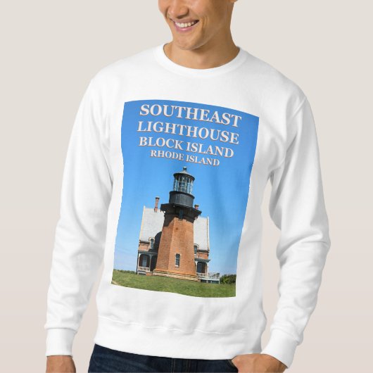 Southeast Lighthouse, Block Island RI Sweatshirt (Voorkant)