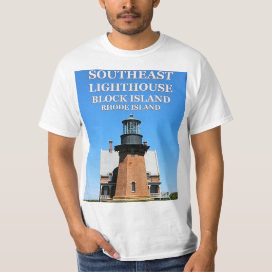 Southeast Lighthouse, Block Island, RI T-Shirt (Voorkant)