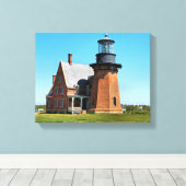 Southeast Lighthouse, Block Island Wrapped Canvas Afdruk (Insitu (Houten vloer))