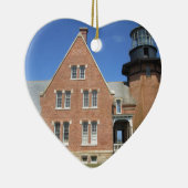 Southeast Lighthouse Building Block Island Keramisch Ornament (Rechts)