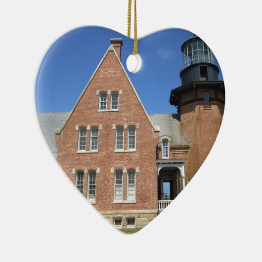 Southeast Lighthouse Building Block Island Keramisch Ornament (Rechts)