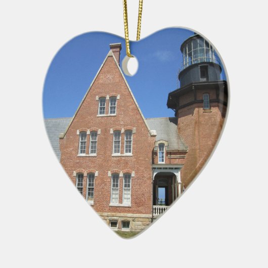 Southeast Lighthouse Building Block Island Keramisch Ornament (Links)