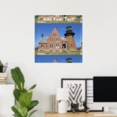 Southeast Lighthouse Building Block Island Poster (Thuiskantoor)