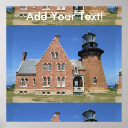 Southeast Lighthouse Building Block Island Poster (Voorkant)