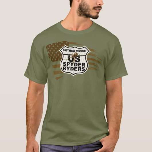 Southeast Missouri Chapter - Tattered Flag sepia T-shirt (Voorkant)