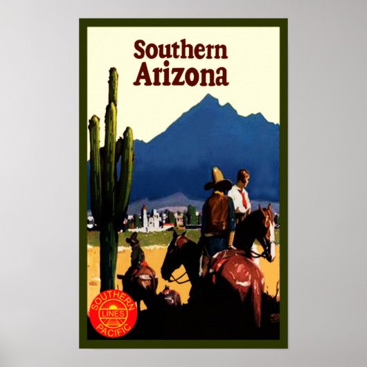 Southern Arizona Retro Travel Poster (Voorkant)