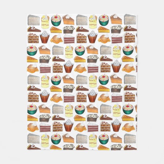 Southern Bakery Food Desserts USA American South Fleece Deken (Voorkant)