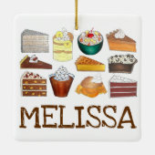 Southern Bakery Food Desserts USA American South Keramisch Ornament (Achterkant)