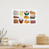 Southern Bakery Food Desserts USA American South Poster (Keuken)