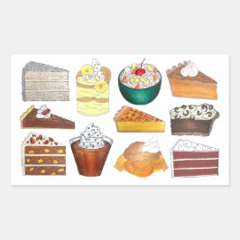 Southern Bakery Food Desserts USA American South Rechthoekige Sticker