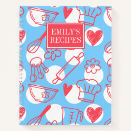 Southern Baking Polka Dot Pattern Recipe Notitieboek